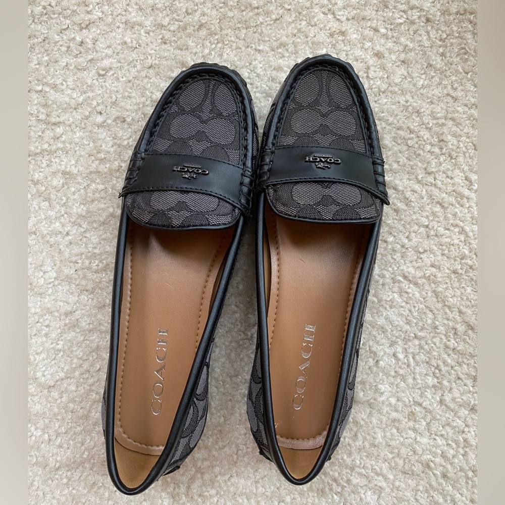 Black Coach Odette Loafers size 8
